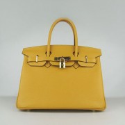Hermes Birkin 30cm Togo leather Handbags yellow golden