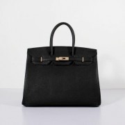 Hermes 35cm Birkin Bag Epsom Leather Black Gold