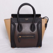 Celine Medium Luggage Tote Black Coffee Apricot