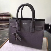 Yves Saint Laurent Nano Sac De Jour Bag In Black Grained Leather