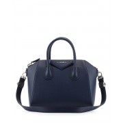 Givenchy Antigona Small Goatskin Satchel Bag Deep Blue