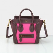 Celine Small Luggage Tote Rose Wine Shoulder Bag