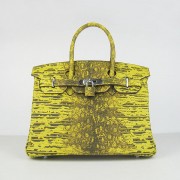 Hermes Birkin 6088 Ladies Lizard Leather Yellow Bag