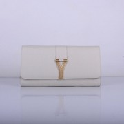 Yves Saint Laurent Lady Genuine Leather Purse Beige 39321