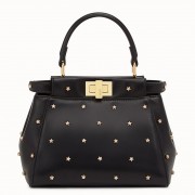 Fendi Peekaboo XS Bag In Black Star Studs Nappa Leather