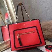 Fendi Small Runaway Bag In Red Calfskin Leather