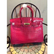 Hermes Birkin 35cm Crocodile Leather Handbag Peach Blossom Gold