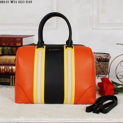 Givenchy Lucrezia Boston Bag Orange/Black/Yellow/Pink Leather 08115