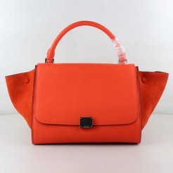 Celine Classic Orange Suede Leather Bags