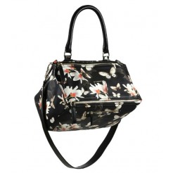 Givenchy Pandora Floral Medium Shoulder Bag Black-Multi