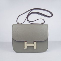 Hermes Constance Cowskin Leather Bag H017 Khaki golden