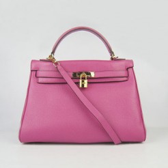 Hermes Kelly 32cm Togo leather handbag 6108 peach golden