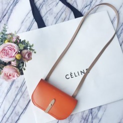 Celine Orange Strap Clutch Strap Palmelato Bag