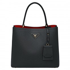 Prada Black Saffiano Leather Double Bag