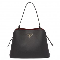 Prada Matinee Small Bag In Black Saffiano Leather