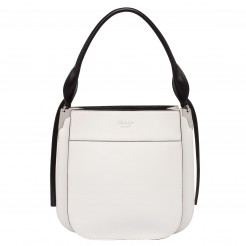 Prada Margit Shoulder Bag In White Calfskin