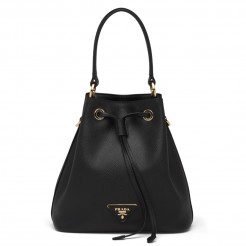Prada Bucket Bag In Black Saffiano Leather