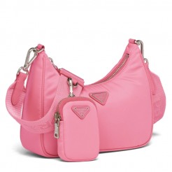 Prada Re-Edition 2005 Shoulder Bag In Pink Nylon