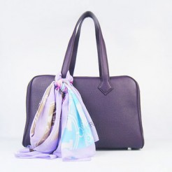 Hermes Togo leather handbag H2802 purple