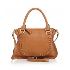 Chloe Marcie Medium Studded Leather Satchel