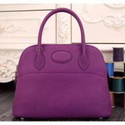 Hermes Bolide 31cm Togo Leather Purple Bag