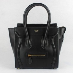 Celine Medium Luggage Tote Black Leather Bags