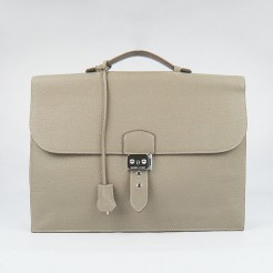 Hermes Briefcases 2813 Cow Leather Grey