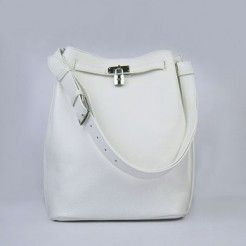 Hermes Nappa Leather Shoulder Bag H2804 white Silver