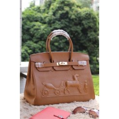 Hermes Birkin Horse Togo Leather Brown 35cm