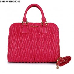 Miu Miu Red Lambskin Leather Top-handle Bag