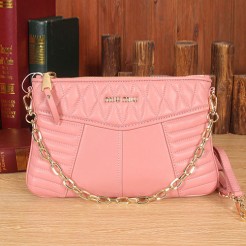 Miu Miu Matelasse Leather Shoulder Bag 88306 Pink