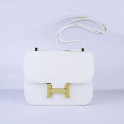 Hermes Constance Cowskin Leather Bag H017 beige golden