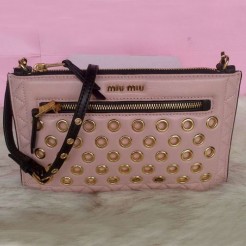 Miu Miu Soft Calf Leather Bag RP0381 Light Pink