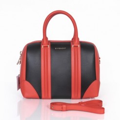 Givenchy Lucrezia Boston Bag Black/Red Leather 1112L