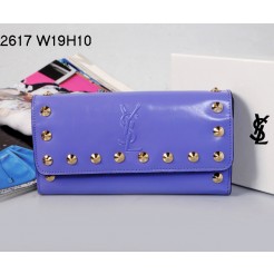 Yves Saint Laurent Flap Wallet Purple 2671