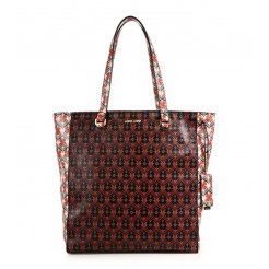 Miu Miu Madras Floral-Print Tote Red-Multi