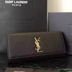 Yves Saint Laurent Black Classic Monogramme Clutch