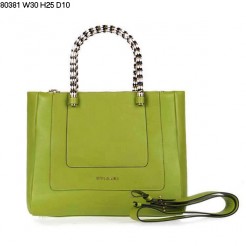 Bvlgari New Hand Carry Serpenti Ferrari Leather Bag Apple Green 80381