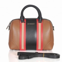 Givenchy Lucrezia Small Boston Bag Brown/Black Leather 1112S