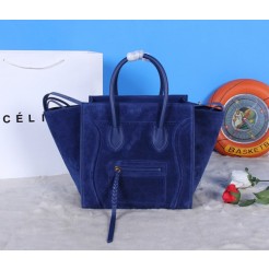 Celine Royal Blue Boston Suede Bags