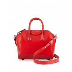 Givenchy Antigona Mini Calf Leather Satchel Bag Red