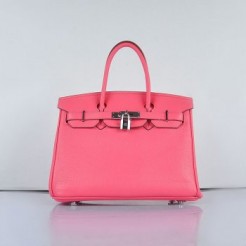 Hermes Birkin 30cm Togo leather Handbags Lip Pink Sliver