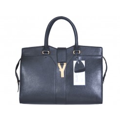 Yves Saint Laurent Cabas Chyc Large Leather Tote Black
