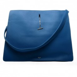Celine Original Leather Shoulder Bag Blue 3355