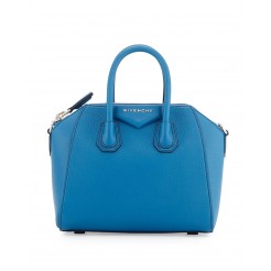Givenchy Mini Antigona Leather Satchel Bag Electric Blue