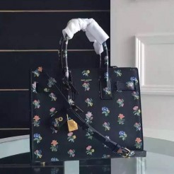 Yves Saint Laurent Baby Sac De Jour Bag In Prairie Flower Printed Leather