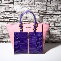 Miu Miu New Style Original Leather Top Handle Bag Pink 0068