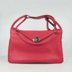 Hermes Lindy 34cm handbag 6208 red Silver