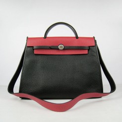 Hermes Herbag 60667 Cow Leather Red