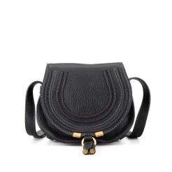 Chloe Marcie Small Saddle Bag Black